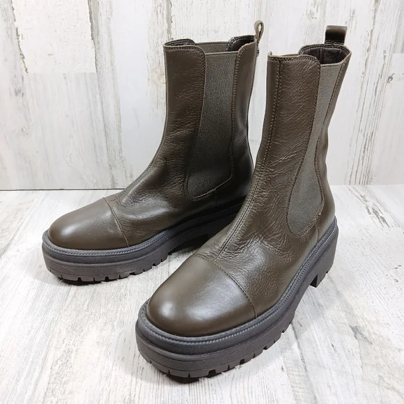 Sam Edelman Wellington Women's Brown Lug Sole Ankle Boots #1116 - Picture 2 of 11